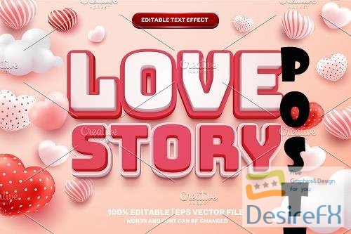 Love Story 3d editable text effect - 6655810