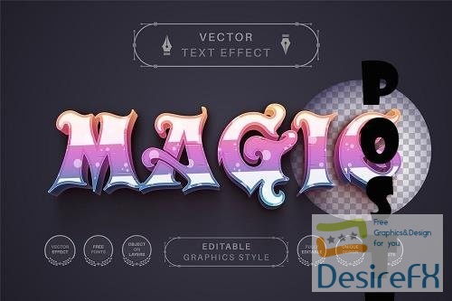Magic Unicorn - Editable Text Effect - 6823347