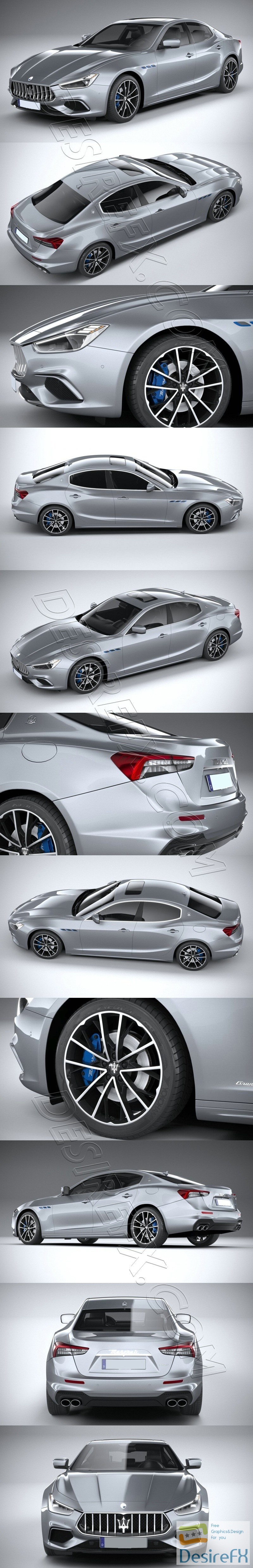 Maserati Ghibli Hybrid 2021 3D Model