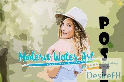 Modern Water Art Photoshop Action - 6793566