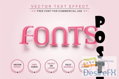 Pink Bend - Editable Text Effect - 6833513