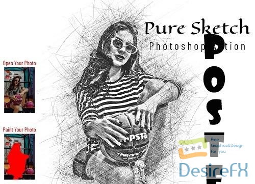 Pure Sketch Photoshop Action - 6913633