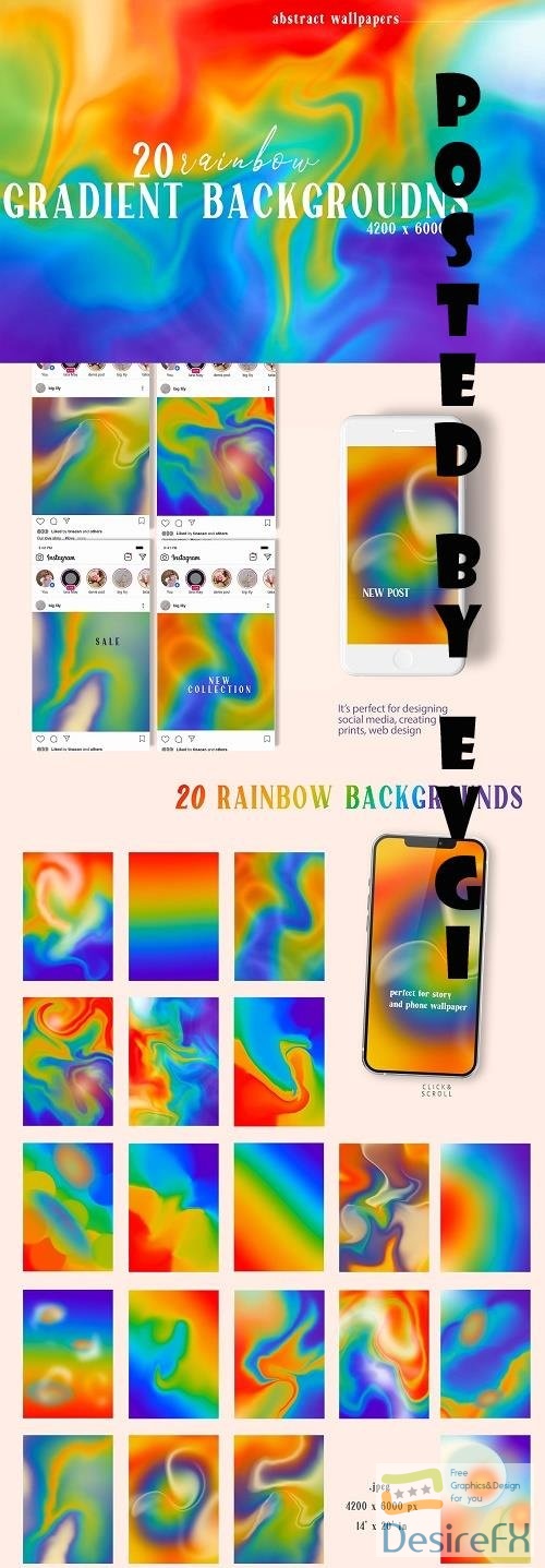 Rainbow gradient backgrounds - 6792148