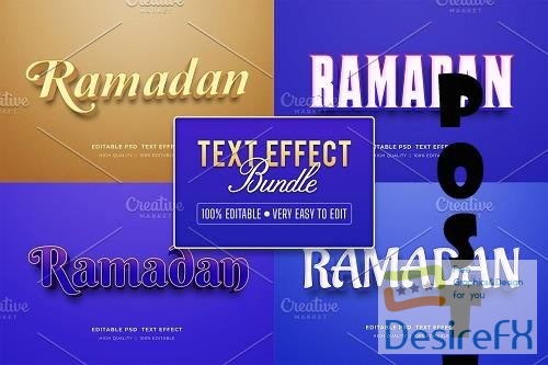 Ramadan Editable Text Effect Bundle - 6877051