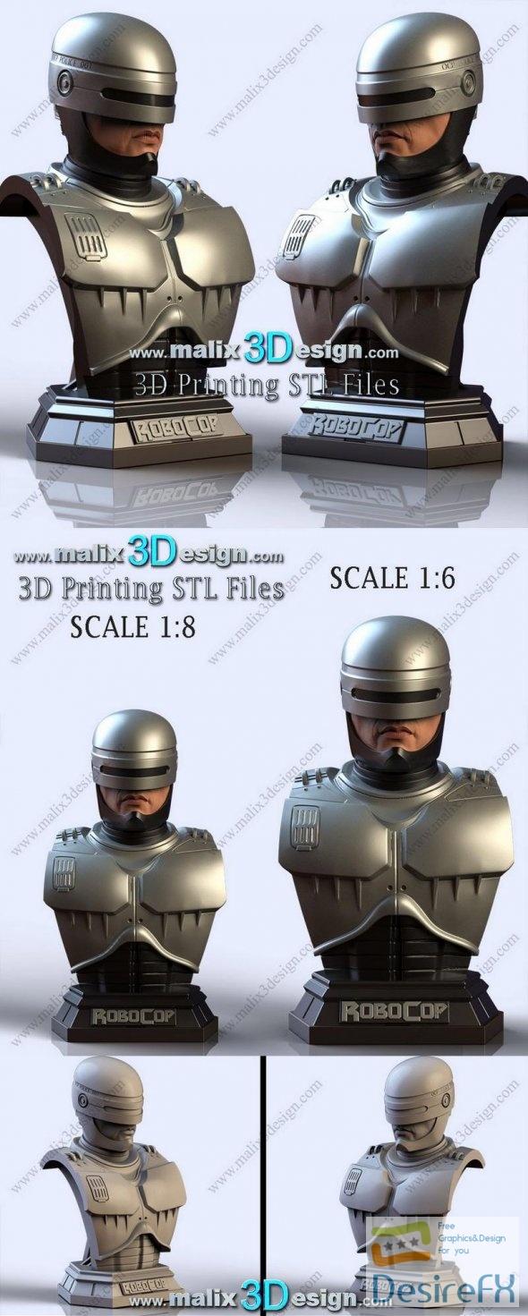 Robocop Bust 3D Print