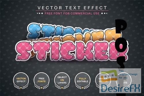 Rotate Sticker Editable Text Effect - 6813210