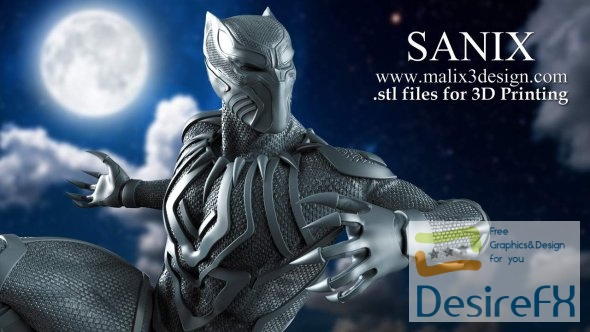 SANIX Black panther Marvel 3D Print