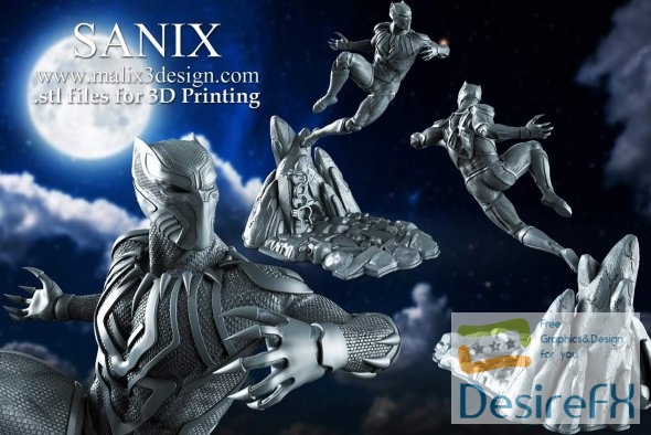 SANIX Black panther Marvel 3D Print
