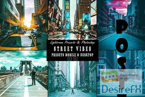 Street Vibes Photoshop Action &amp; Lightrom Presets