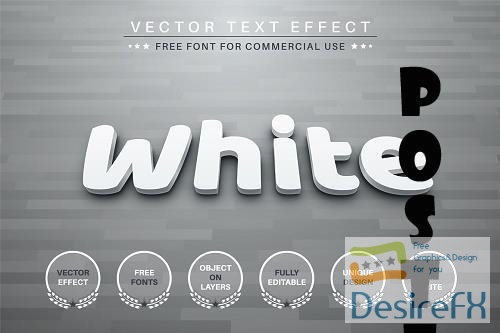 White - Editable Text Effect - 6834240