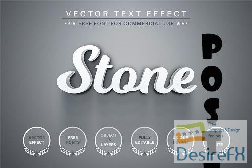 White Stone - Editable Text Effect - 6837294