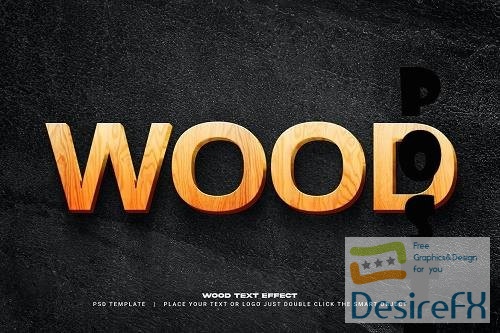 Wood text effect