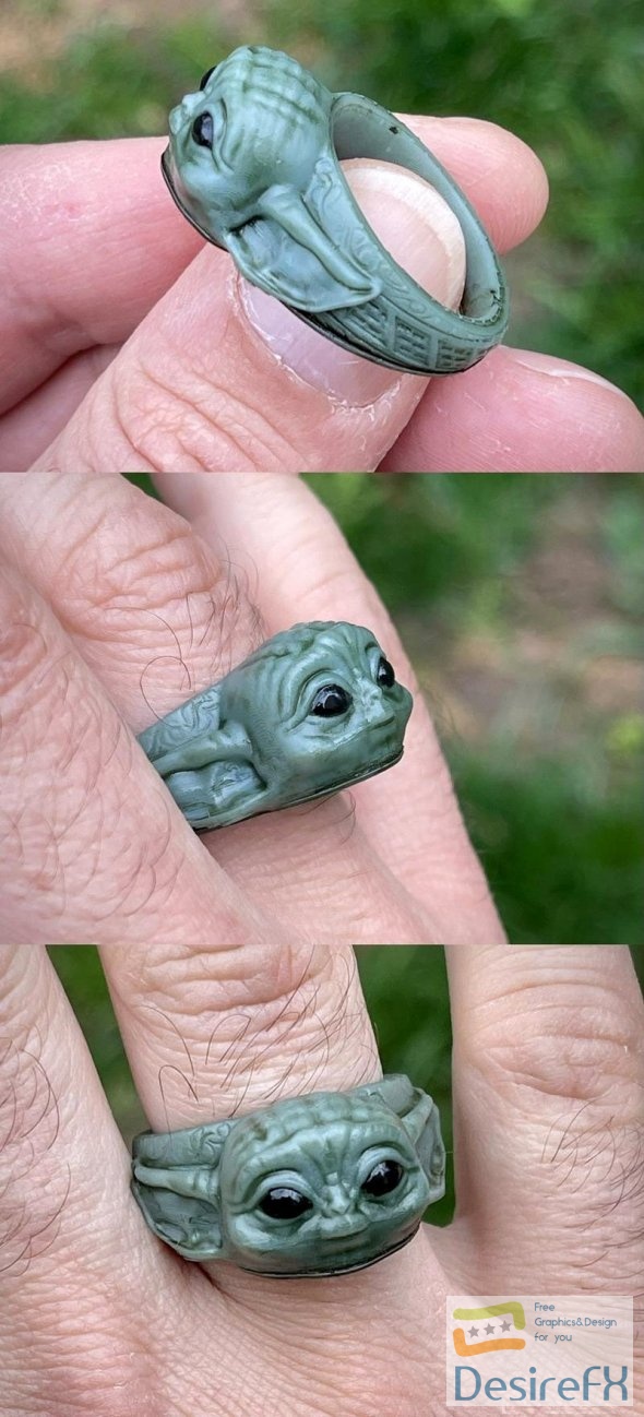 Yoda Ring 3D Print
