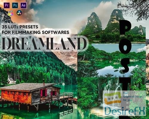 35 Dreamland Video LUTs Presets, Landscape LUT Preset, Scenery Filter
