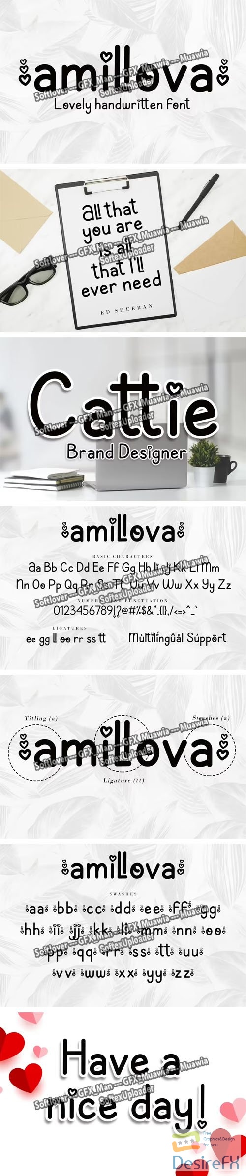 Amillova - Romantic Handwritten Font