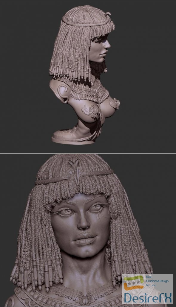 Cleopatra bust 3D Print