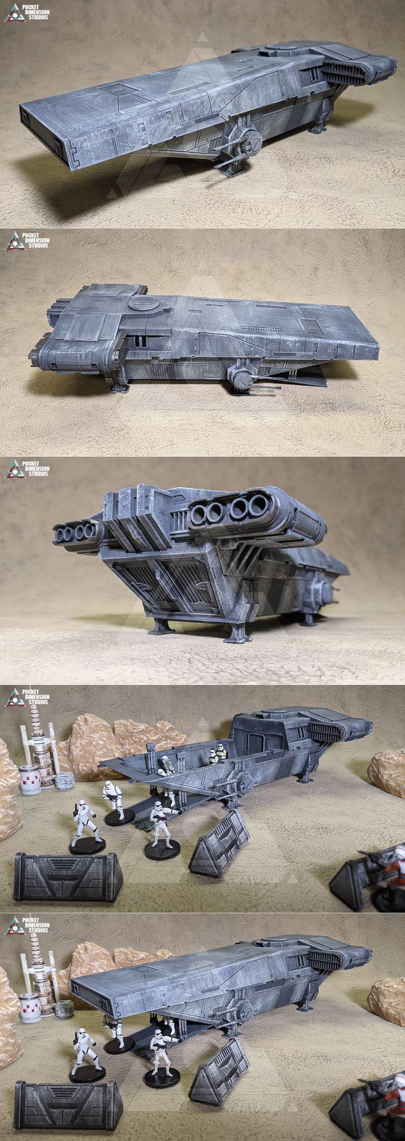 ﻿Imperial Troop Transport V2 – 3D Print