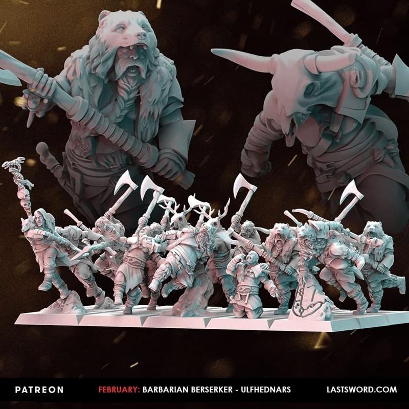 Last Sword Barbarian Berserkers February 2022 – 3D Print