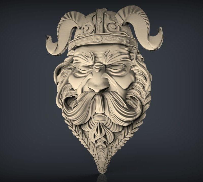 ﻿Viking Warrior Face – 3D Print
