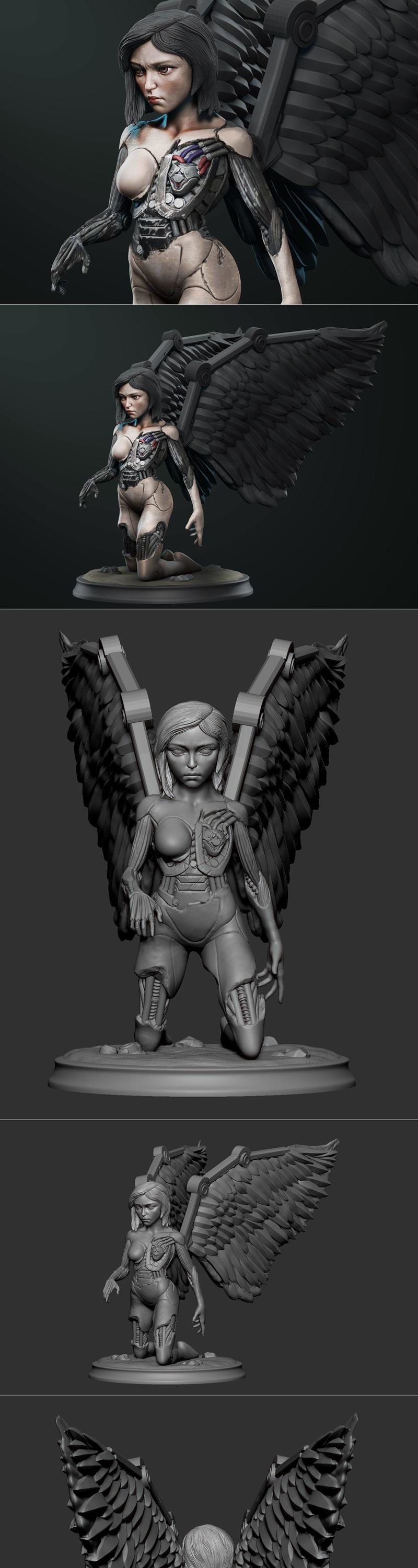 ﻿Alita Battle angel statue – 3D Print