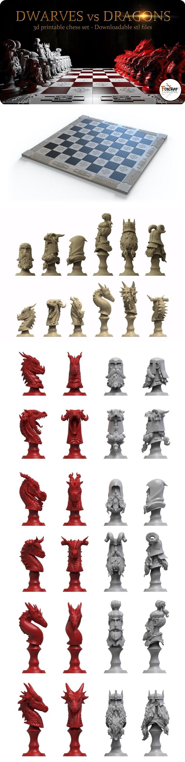 ﻿Dwarves vs Dragons – 3D Print