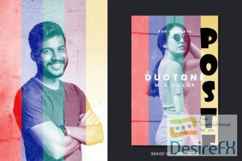 Duotone Mix Color Poster Photo Effect