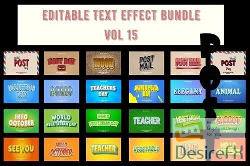 Editable Text Effect Bundle Vol 15