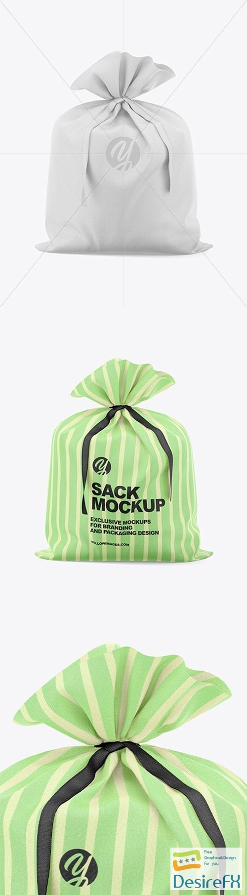 Fabric Sack Mockup - Front View 57808