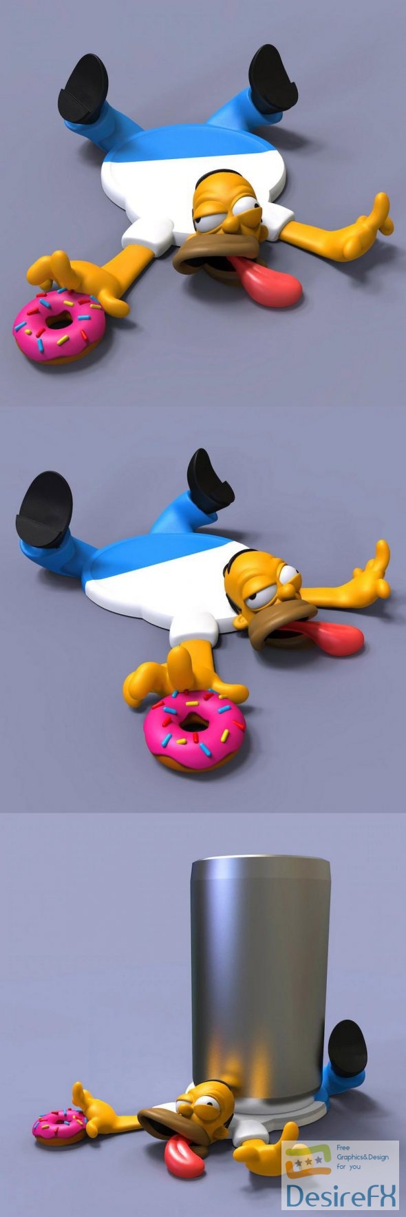 Homer Coaster 3D Print