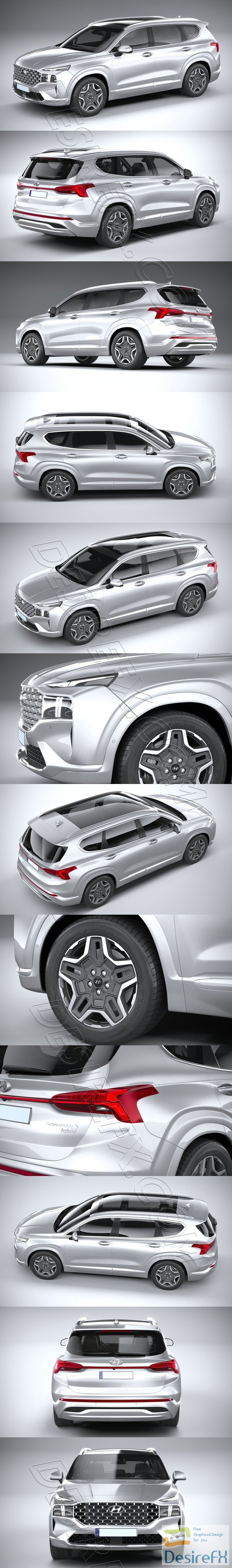 Hyundai SantaFe 2021 3D Model