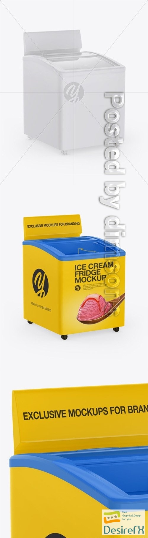 Ice Cream Fridge Mockup 44668