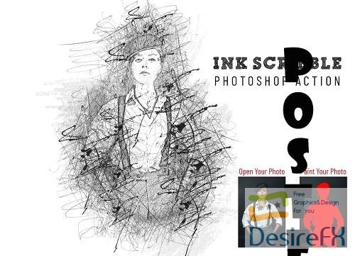 Ink Scribble Photoshop Action - 6996611