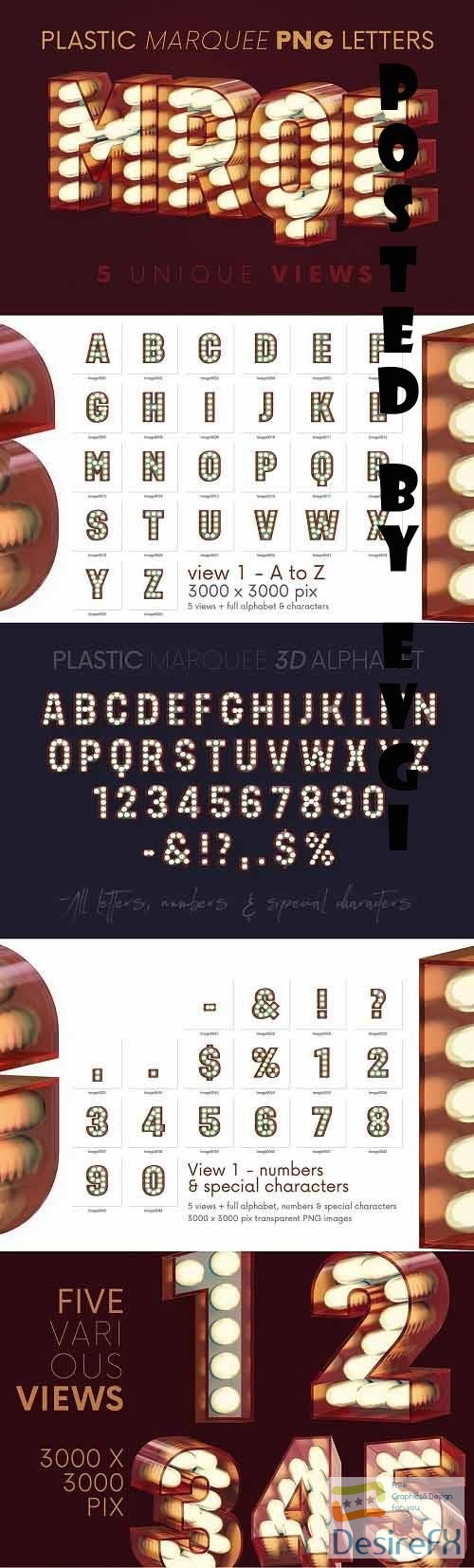 Plastic Marquee - 3D Lettering - 7015839