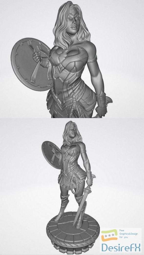 Wonder Woman Statue 3D Print