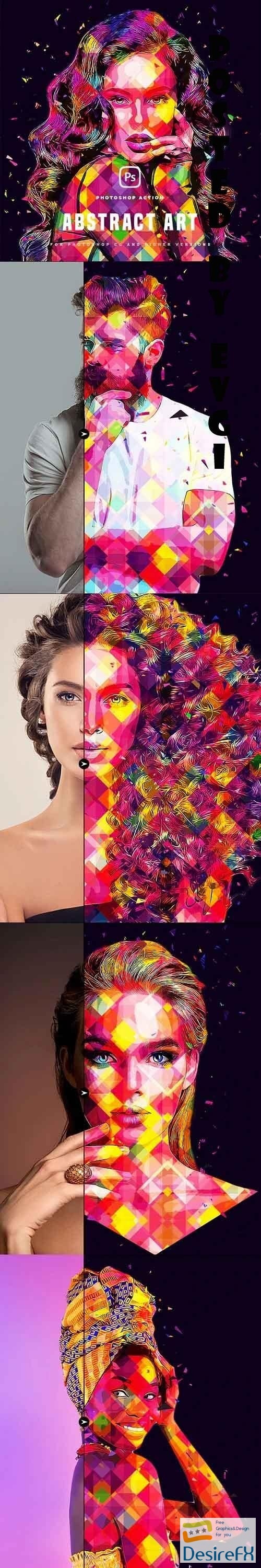 Abstract Art Photoshop Action - 36400251