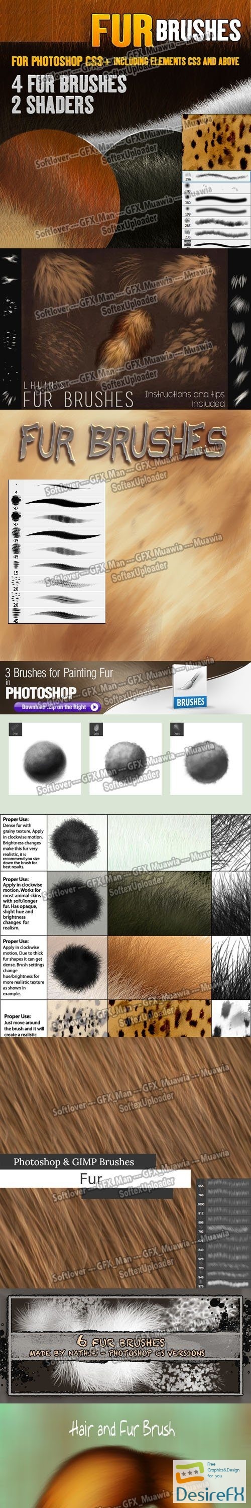 Amazing Collection of Fur Brushes for Photoshop