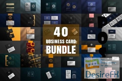 Business Card Mockup Photoshop Bundle - 40 Premium Graphics