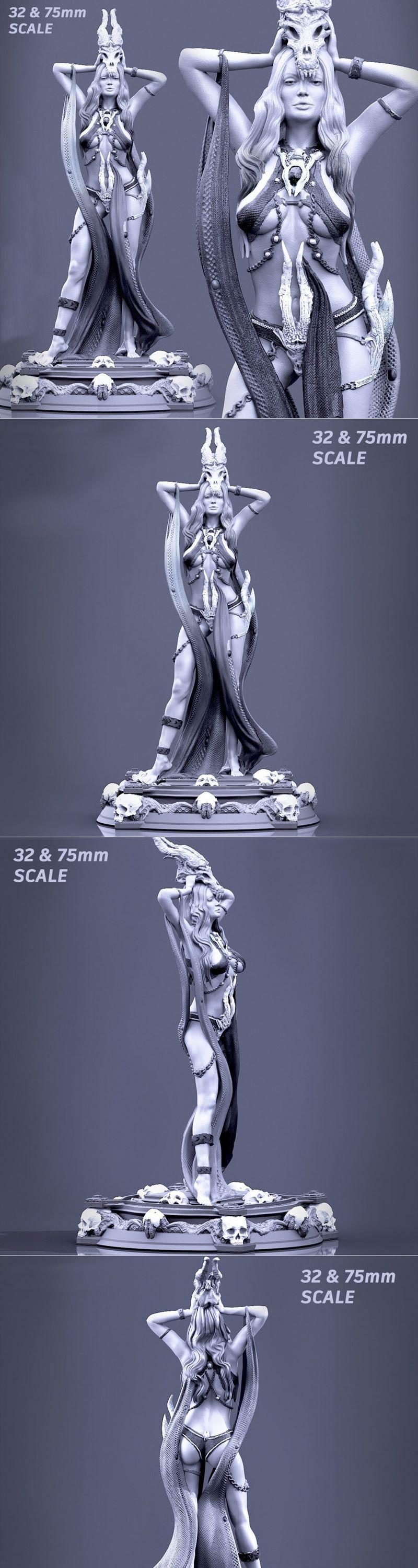 ﻿Boneflesh Dragon Necromancer – 3D Print