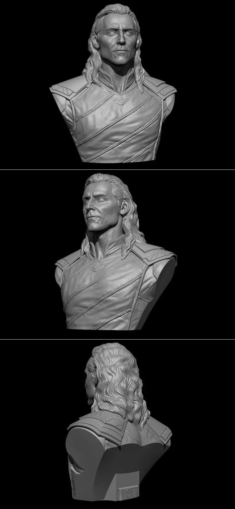 ﻿Loki Bust – 3D Print