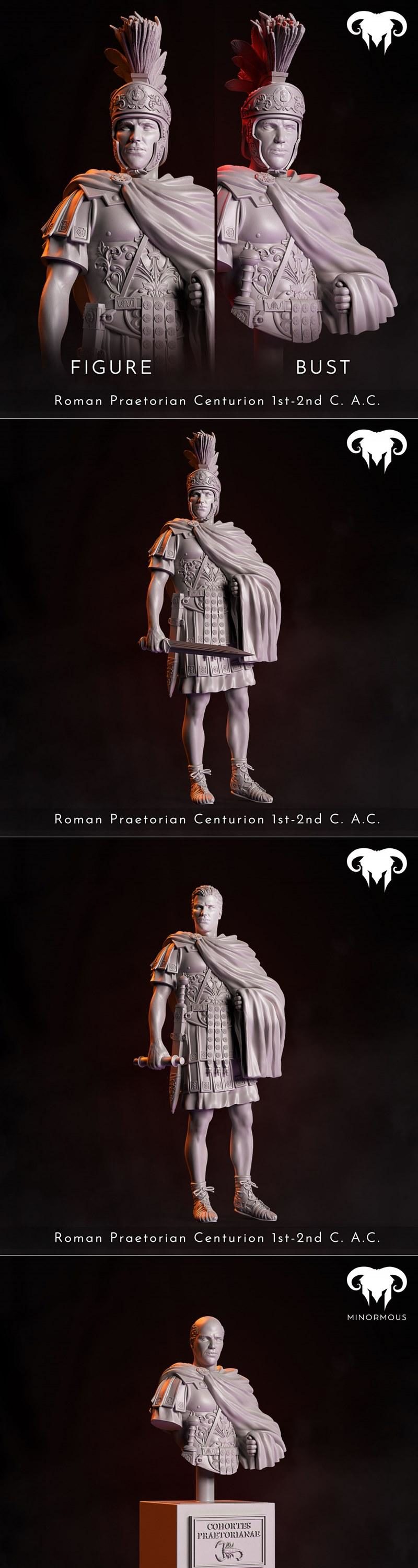 ﻿Roman Praetorian Centurion 1st-2nd C. A.C. in Charge – 3D Print