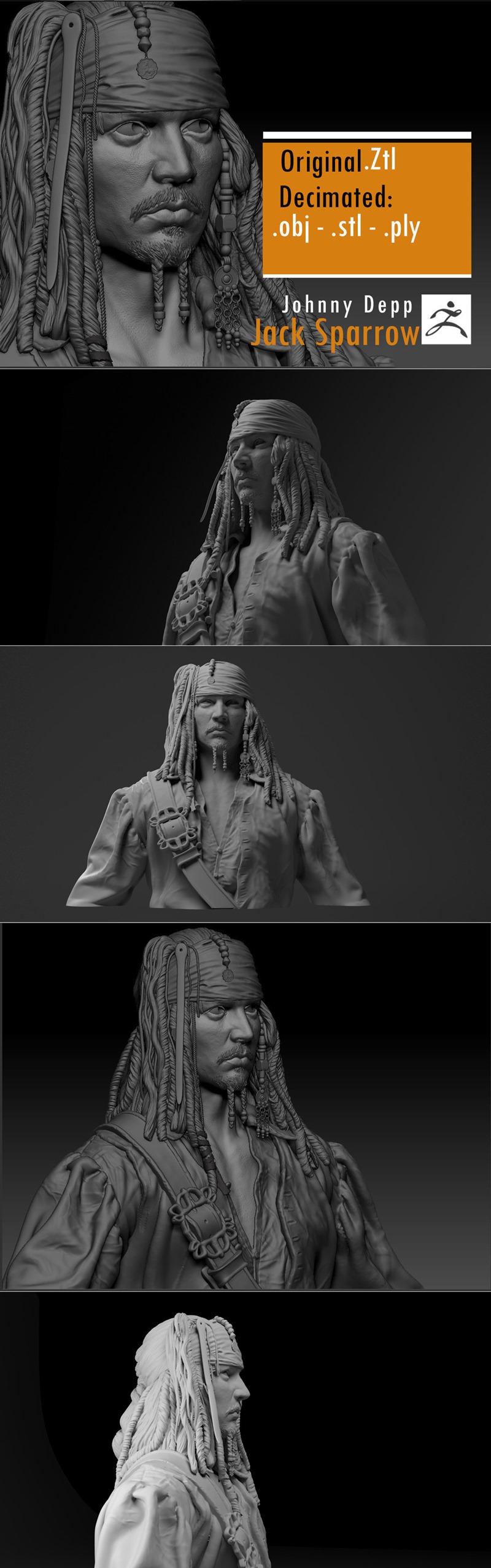 Jack Sparrow Bust – 3D Print