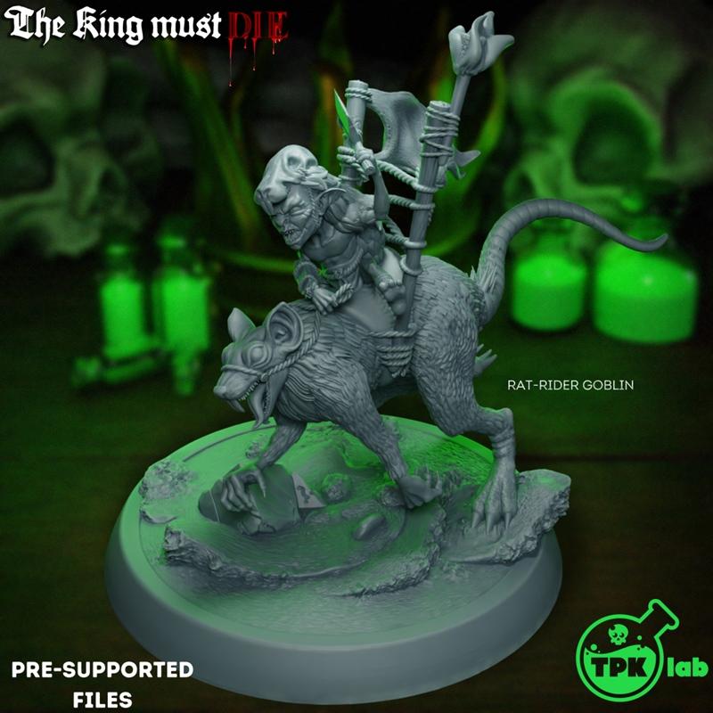 ﻿Rat Rider Goblin – 3D Print
