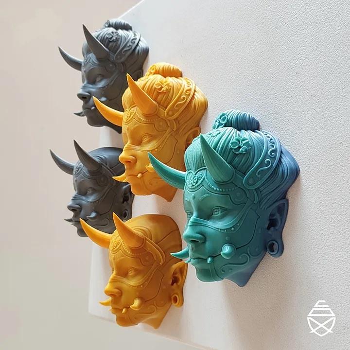 ﻿Hannya Chunari Wall Mask – 3D Print
