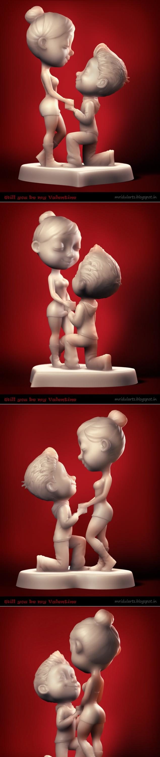 love Will You Be My Valentine – 3D Print