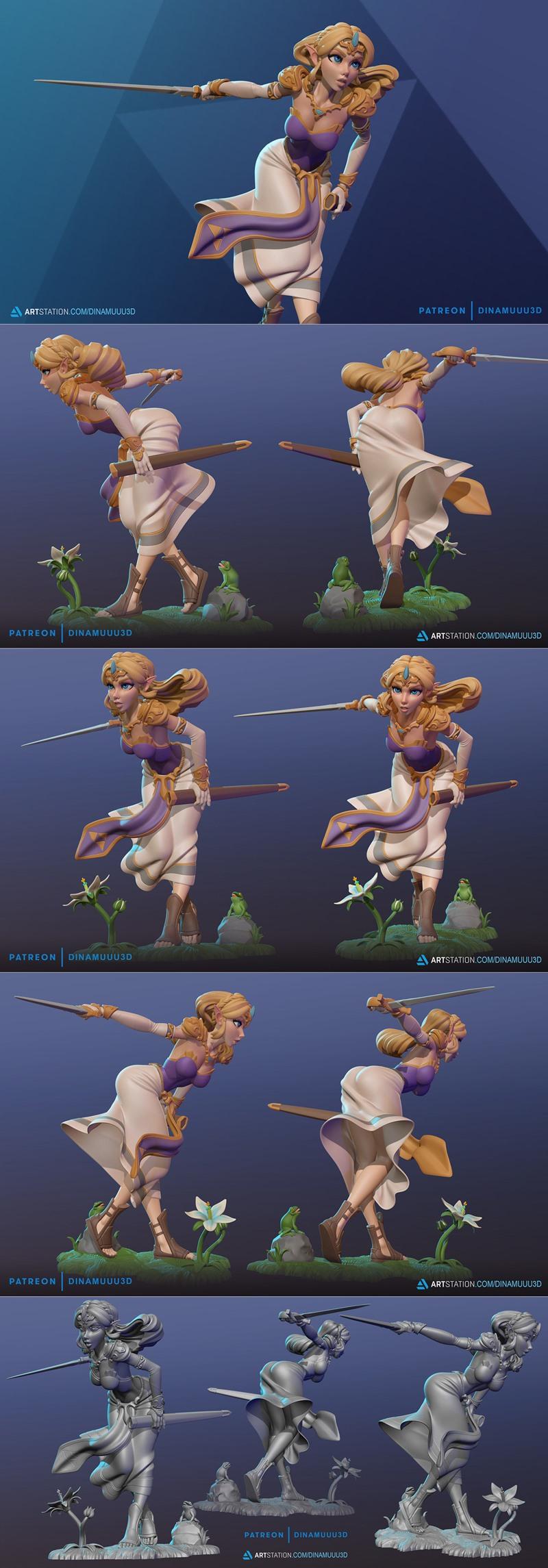 ﻿Princess Zelda Figurine – 3D Print