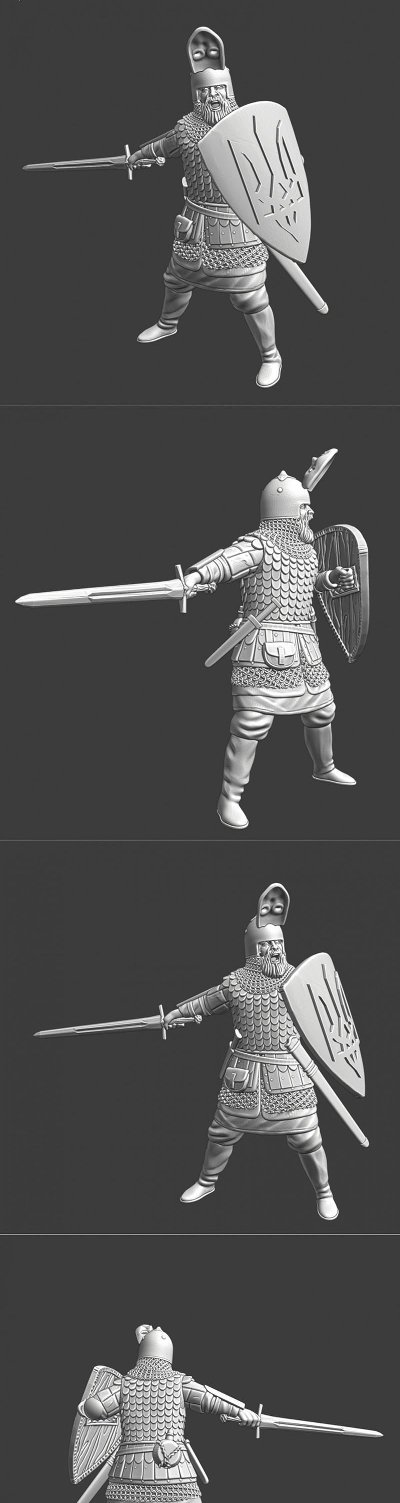 ﻿Medieval Russian heavy knight – 3D Print