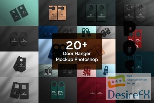 Door Hanger Mockup Photoshop Bundle - 22 Premium Graphics