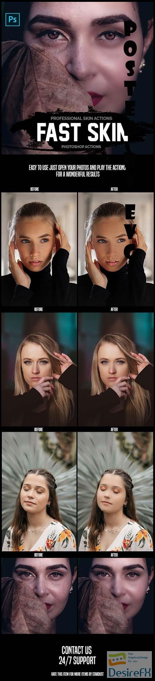 Fast Skin - Professional Photoshop Actions | Actions - 26154963