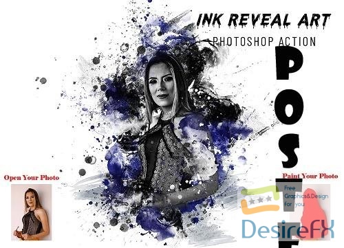 Ink Reveal Art Photoshop Action - 7095170