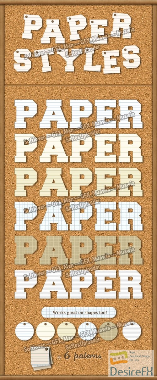 Paper Styles for Photoshop + Patterns